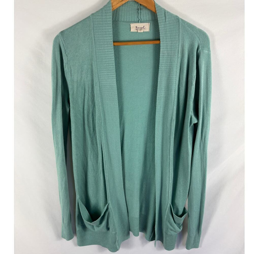 Becaal Coastal Blue Open Front Cardigan Size Large